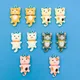 10pcs/Set Resin Cat Charms Cute Three-dimensional Small Cat Charms Pendant For DIY Necklace