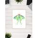 Original Luna Moth Watercolor, Green Moth Painting, Moth Wall Art, Nature Wall Decor, American Moon Moth Decor, Insect Art, A3, 11x16 inch