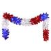 Puleo International 9 ft. x 10" Pre-Lit Red White & Blue Patriotic Garland - Blue Red & White - 9.8