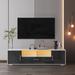 Morden TV Stand with 16 RGB LED Backlighting, High Glossy TV Cabinet, Media Console Entertainment Center for TVs up to 55"