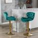 Swivel Bar Stools Set of 2, Velvet Counter Height Adjustable Barstools with Metal Legs, Dining Bar Chairs