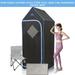 Portable Gothic Roof Plus Type Full Size Infrared Sauna Tent, FCC Certification, Spa, Detox, Therapy & Relaxation at Home, Black