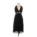 Rozae Nichols Casual Dress - Midi: Black Dresses - Women's Size 6