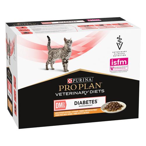 Purina Pro Plan Veterinary Diets Feline DM ST/OX – Diabetes Management Huhn – 10 x 85 g