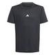 adidas Boy's Training AEROREADY Tee Kids T-Shirt, Black/Reflective Silver, 13-14 Years