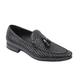 Mens Vintage Woven Leather Lined Tassel Moccasin Loafers Retro Smart Casual Shoes[A1594M,Black,UK 7 EU 41]