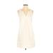 Ann Taylor LOFT Casual Dress - A-Line: Ivory Solid Dresses - Women's Size 2