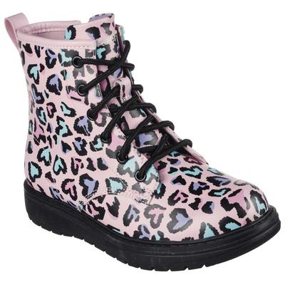 Schnürstiefel SKECHERS "GRAVLEN - TOTALLY WILD", Kinder, Gr. 34, pink (pink, kombiniert), Synthetik, modisch, Schuhe, mit Reißverschluss Image