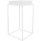 Supporto per Piante Fiori 45 x 45 x 88 cm Quadrato in Metallo Bianco Robusto Resistente alle