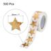 1 Roll Laser Star Stickers 1 Inch Sparkling Labels 500 Count/Roll - 1 Inch