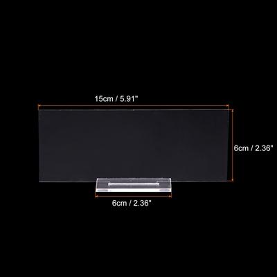Clear Rectangle Acrylic Place Cards for DIY Restaurant Instruction