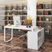 Versatile Lareg Desk with Built-in Power Hub and Ample Storage White