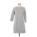 Workshop Republic Clothing Casual Dress - Mini High Neck 3/4 sleeves: Gray Print Dresses - Women's Size Medium