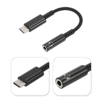 USB Type C to 3.5mm Headphone Jack Adapter USB C to Aux Audio Cord 5"