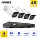 ANNKE 8MP 4K Ultra HD PoE ONVIF NVR Wired Home Security Camera System with Wired Audio Recording Cameras