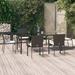 vidaXL Patio Dining Set Outdoor Rattan Wicker Table and Chair Set for Porch