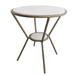 Uttermost Refuge Round White Side Table - 23 W X 25.5 H X 23 D (in)