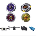 Beyblade 4 Pack Variares D:D BB-114 Nightmare Rex SW145SD B-132 Jade Jupiter S130RB BB-116 Dark Bull H145SD BB-40 Beyblades Toys +1 Free Launcher