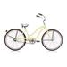 Micargi 26 in. Rover Womens GX Beach Cruiser Bicycle- Vanilla & Pink Rim