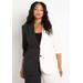 Plus Size Women's Colorblock Blazer by ELOQUII in Black Onyx + White S (Size 16)