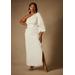 Plus Size Women's Bridal by ELOQUII One Shoulder Cutout Gown in Off White (Size 26)