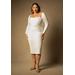 Plus Size Women's Bridal by ELOQUII Bustier Bodice Dress in True White (Size 26)