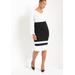 Plus Size Women's Colorblock Column Skirt by ELOQUII in Black + White (Size 16)