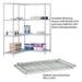 Safco Wire 2 Shelf Pack in Gray - Metallic Gray - 24 x 48 in.
