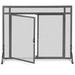 Pilgrim Pilgrim Single Panel Forged Iron Fireplace Screen with Doors - Matte Black