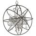 Maxim Orbit 6-Light Pendant Anthracite & Polished Nickel