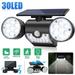 HAOAN Outdoor Solar Flood Lights with Motion Sensor 30 LED Solar Light Dual Head Spotlights IP65 Waterproof 360Â°Rotatable Solar Landscape Light Solar Security Lights for Yard Garage Patio Porch