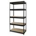 Lorell Riveted Steel Shelving- 48 in. x 18 in. x 72 in.- Black