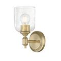 Westinghouse Lighting Basset One Light Wall Fixture Champagne Brass Finish Clear Seeded Glass - 1-Light