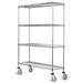 36 Deep x 48 Wide x 48 High 4 Tier Gray Wire Shelf Truck with 800 lb Capacity