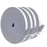 FZFLZDH Foam Seal Tape 4 Rolls 1/2 Inch Wide X 2/5 Inch Thick Self Adhesive Weather Stripping Insulation Foam Neoprene Weather Stripping Total 13 Feet Long (4 X 3.3 Ft Each)