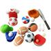 NUOLUX 50Pcs Football Basketball Shaped Eraser Creative Rubber Eraser Kids Stationery Eraser (Mixed Style)