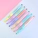 Hesroicy Dual Tip Highlighters - Bright Colors Smooth Writing Oblique Head Double Tip Dual Color Writing Marker Pen for School