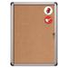 Bi-Silque Visual Communication Products BVC 28 x 38 in. Slim-Line Enclosed Cork Bulletin Board Aluminum Case