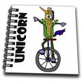 Funny Cute Ear of Corn on Unicycle UNICORN Pun Cartoon Mini Notepad 4 x 4 inch db-265137-3