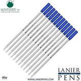 Lanier Combo Pack - 12 Pack - Monteverde Soft Roll Ballpoint C13 Paste Ink Refill Compatible with most Cross Style Ballpoint Pens - Blue (Medium Tip 0.7mm)