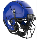 Schutt F7 VTD Adult Football Helmet with Carbon Steel Mask (True Royal Blue L Black ROPO-NB)
