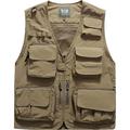 Men s Casual Outdoor Work Safari Fishing Travel Photo Cargo Vest Jacket Multi Pockets