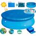 Round Pool Cover Fits 8 Ft Inflatable Rectangle Swimming Pool Cover Inflatable Pool Cover Dustproof Square for Garden Outdoor Paddling Family Pools Protector