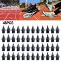 48PCS Carbon Steel Track Spikes 1/4 Inch Lighter Weight Spikes for Track werch