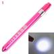 (Pink - White light) LED Flashlight Work Light First Aid Pen Light Torch Lamp Pupil Gauge Measurement