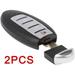 SCITOO Keyless Entry Remote Car Key Fob Replacement for 2 X 5 Button Uncut Keyless Entry Option for Nissan Pathfinder 2014-2018 for Nissan Murano 2015-2018 2pcs FCC S180144308 (433 MHZ)