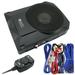 MB Quart 10 800 Watt Under-Seat Slim Amplified Car Subwoofer + Wire Kit Bundle