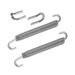 2 Set Motorcycles Exhaust Pipe Spring 80mm 3.15 Stainless Steel Exhaust Pipe Spring Hook Silver Tone