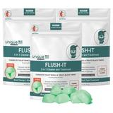 Unique Flush-It 2-In-1 RV Toilet Bowl Cleaner and RV Black Tank Treatment (45 Foaming Enzyme Pods)
