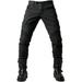 Hanas 2023 Mens Pants Motorcycle Protective Trousers Men s Motorcycle Jeans Breathable Wear-Resistant With 2 Pairs Of Hip And Knee Protectors Removable Pads Black XL